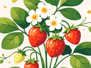 Illustratie van aardbeien