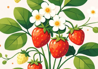 Illustratie van aardbeien