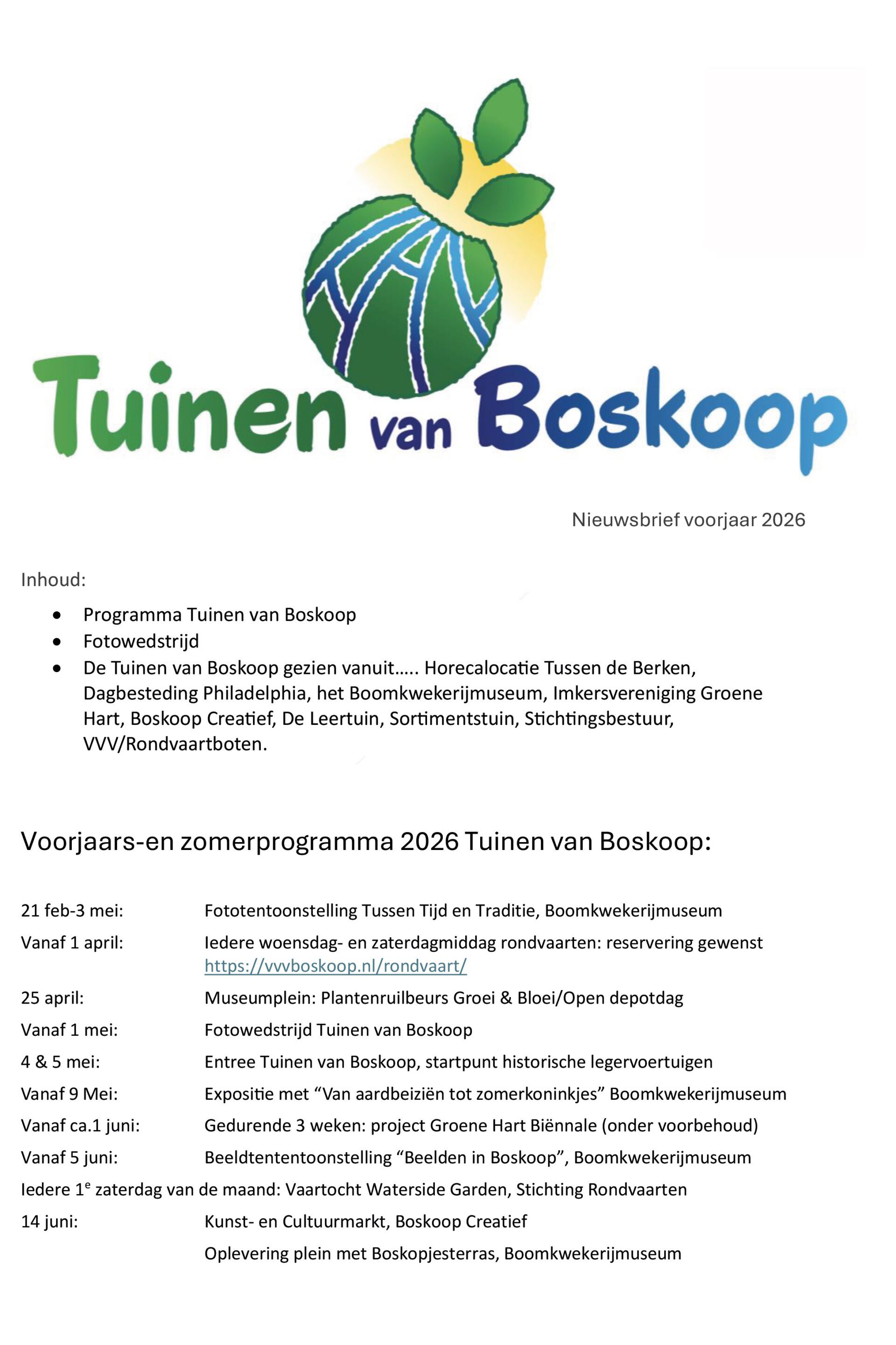 Afb frontpagina nieuwsbrief Tuinen van Boskoop